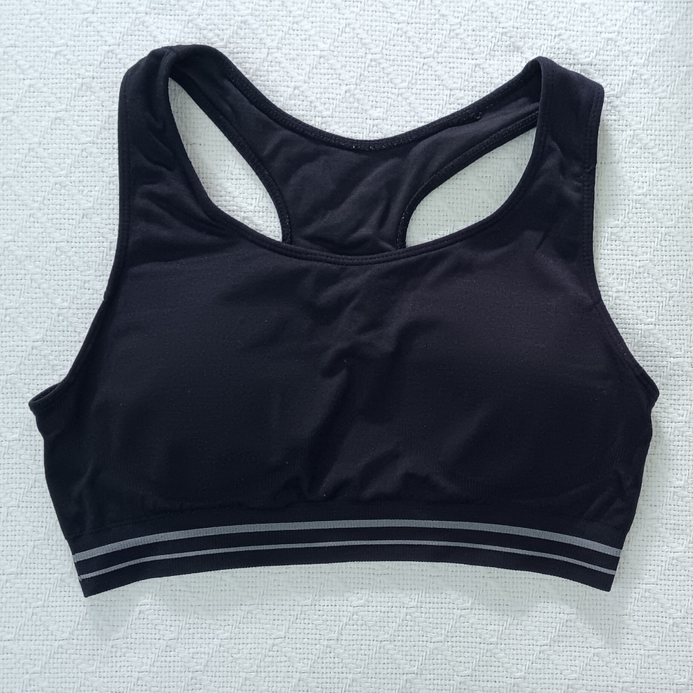 Marika Women's Balance Collections Seamless Sports Bra Black & Mid Gray M